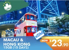 Macau And Hong Kong 15 Days E-sim Unlimited Data 15GB High Speed