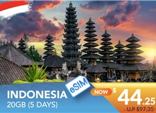 INDONESIA 5 DAYS E-SIM 20GB HIGH SPEED