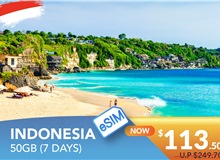 INDONESIA 7 DAYS E-SIM 50GB HIGH SPEED