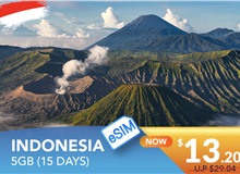 INDONESIA 15 DAYS E-SIM 5GB HIGH SPEED