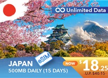 JAPAN 15 DAYS E-SIM UNLIMITED DATA 500MB HIGH SPEED DAILY