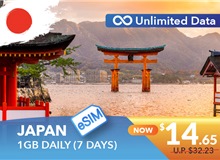 JAPAN 7 DAYS E-SIM UNLIMITED DATA 1GB HIGH SPEED DAILY