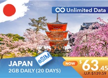 JAPAN 20 DAYS E-SIM UNLIMITED DATA 2GB HIGH SPEED DAILY