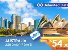 AUSTRALIA 7 DAYS E-SIM UNLIMITED DATA 2GB HIGH SPEED DAILY