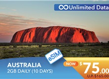 AUSTRALIA 10 DAYS E-SIM UNLIMITED DATA 2GB HIGH SPEED DAILY