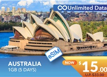 AUSTRALIA 5 DAYS E-SIM UNLIMITED DATA 1GB HIGH SPEED