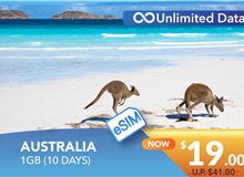 AUSTRALIA 10 DAYS E-SIM UNLIMITED DATA 1GB HIGH SPEED