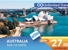 AUSTRALIA 10 DAYS E-SIM UNLIMITED DATA 5GB HIGH SPEED