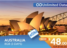 AUSTRALIA 3 DAYS E-SIM UNLIMITED DATA 8GB HIGH SPEED