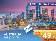 AUSTRALIA 5 DAYS E-SIM UNLIMITED DATA 8GB HIGH SPEED