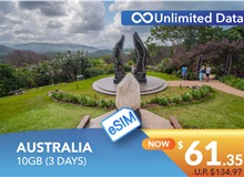 AUSTRALIA 3 DAYS E-SIM UNLIMITED DATA 10GB HIGH SPEED