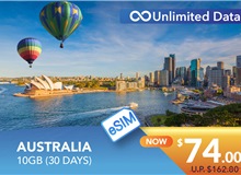 AUSTRALIA 30 DAYS E-SIM UNLIMITED DATA 10GB HIGH SPEED