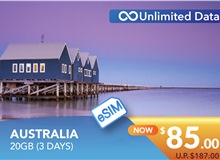 AUSTRALIA 3 DAYS E-SIM UNLIMITED DATA 20GB HIGH SPEED