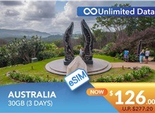 AUSTRALIA 3 DAYS E-SIM UNLIMITED DATA 30GB HIGH SPEED