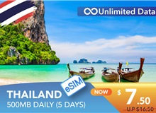 THAILAND 5 DAYS E-SIM UNLIMITED DATA 500MB HIGH SPEED DAILY