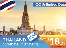 THAILAND 15 DAYS E-SIM UNLIMITED DATA 500MB HIGH SPEED DAILY