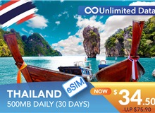 THAILAND 30 DAYS E-SIM UNLIMITED DATA 500MB HIGH SPEED DAILY