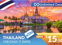 THAILAND 7 DAYS E-SIM UNLIMITED DATA 1GB HIGH SPEED DAILY