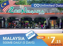 MALAYSIA 5 DAYS E-SIM UNLIMITED DATA 500MB HIGH SPEED DAILY