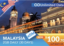 MALAYSIA 30 DAYS E-SIM UNLIMITED DATA 2GB HIGH SPEED DAILY