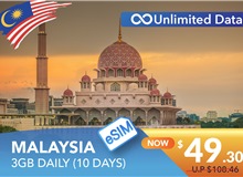 MALAYSIA 10 DAYS E-SIM UNLIMITED DATA 3GB HIGH SPEED DAILY