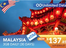 MALAYSIA 30 DAYS E-SIM UNLIMITED DATA 3GB HIGH SPEED DAILY