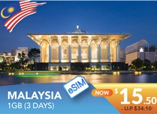 MALAYSIA 3 DAYS E-SIM UNLIMITED DATA 1GB HIGH SPEED