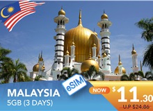 MALAYSIA 3 DAYS E-SIM UNLIMITED DATA 5GB HIGH SPEED