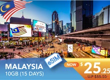 MALAYSIA 15 DAYS E-SIM UNLIMITED DATA 10GB HIGH SPEED