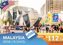 MALAYSIA 10 DAYS E-SIM 50GB HIGH SPEED