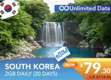 SOUTH KOREA 20 DAYS E-SIM UNLIMITED DATA 2GB HIGH SPEED DAILY