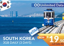 SOUTH KOREA 3 DAYS E-SIM UNLIMITED DATA 3GB HIGH SPEED DAILY