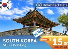 SOUTH KOREA 15 DAYS E-SIM 5GB HIGH SPEED