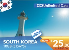 SOUTH KOREA 5 DAYS E-SIM 10GB HIGH SPEED