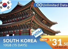 SOUTH KOREA 15 DAYS E-SIM 10GB HIGH SPEED