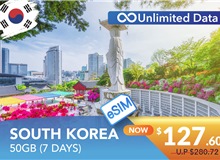 SOUTH KOREA 7 DAYS E-SIM 50GB HIGH SPEED