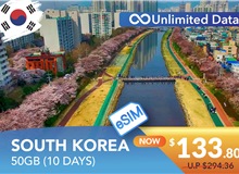 SOUTH KOREA 10 DAYS E-SIM 50GB HIGH SPEED