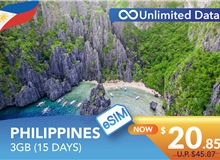 PHILIPPINES 15 DAYS E-SIM UNLIMITED DATA 3GB HIGH SPEED