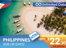 PHILIPPINES 30 DAYS E-SIM UNLIMITED DATA 3GB HIGH SPEED