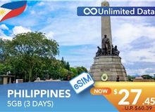 PHILIPPINES 3 DAYS E-SIM UNLIMITED DATA 5GB HIGH SPEED