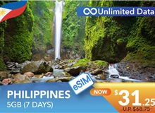 PHILIPPINES 7 DAYS E-SIM UNLIMITED DATA 5GB HIGH SPEED