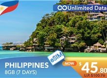 PHILIPPINES 7 DAYS E-SIM UNLIMITED DATA 8GB HIGH SPEED