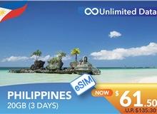 PHILIPPINES 3 DAYS E-SIM UNLIMITED DATA 20GB HIGH SPEED