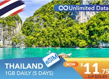 THAILAND 5 DAYS E-SIM UNLIMITED DATA 1GB HIGH SPEED DAILY