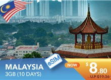 MALAYSIA 10 DAYS E-SIM UNLIMITED DATA 3GB HIGH SPEED