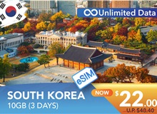 SOUTH KOREA 3 DAYS E-SIM 10GB HIGH SPEED