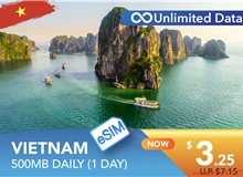 VIETNAM 1 DAY E-SIM UNLIMITED DATA 500MB HIGH SPEED DAILY