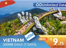 VIETNAM 7 DAYS E-SIM UNLIMITED DATA 500MB HIGH SPEED DAILY