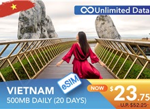 VIETNAM 20 DAYS E-SIM UNLIMITED DATA 500MB HIGH SPEED DAILY