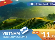 VIETNAM 5 DAYS E-SIM UNLIMITED DATA 1GB HIGH SPEED DAILY